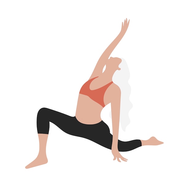 Illustration of a girl in a yoga pose