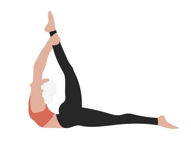 Illustration of a girl in a yoga pose