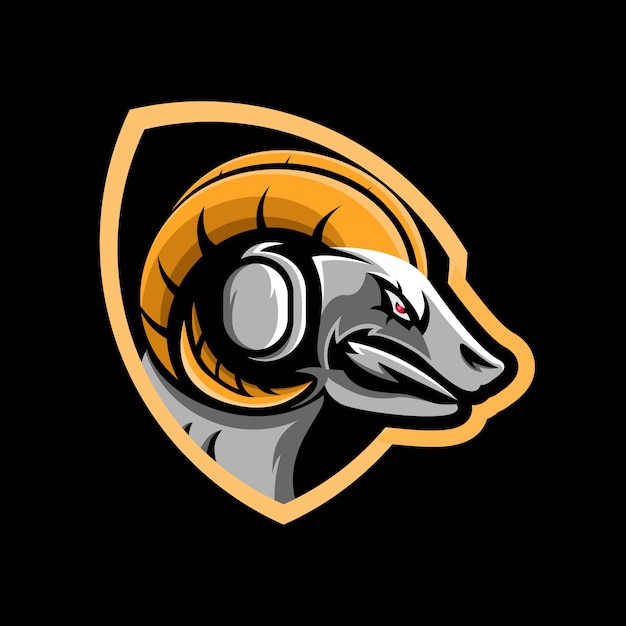 illustration of goat e-sport mascot graphic