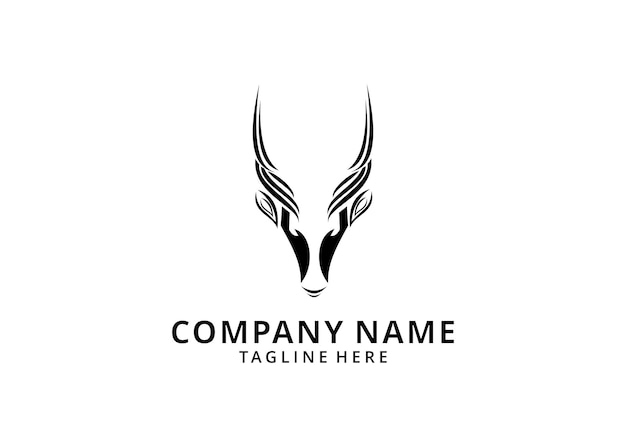 Illustration Goat Head Logo design concept