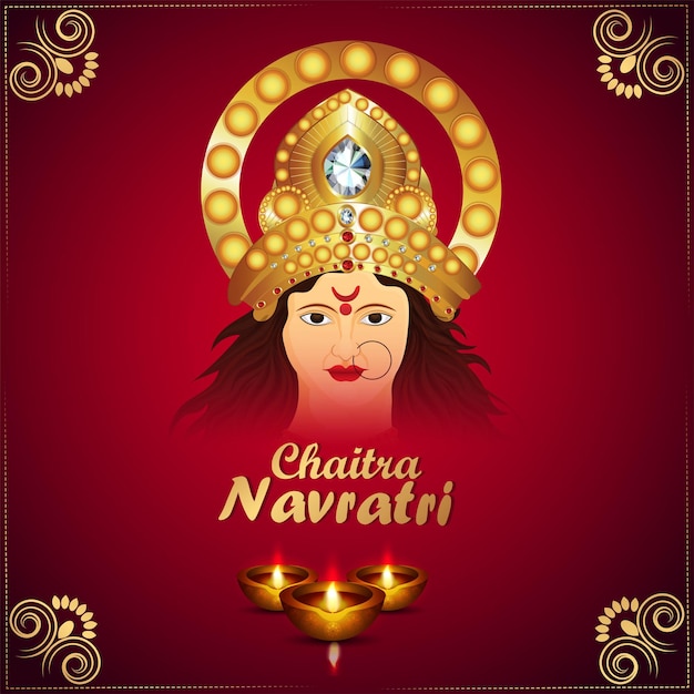 illustration of Goddess durga for happy navratri