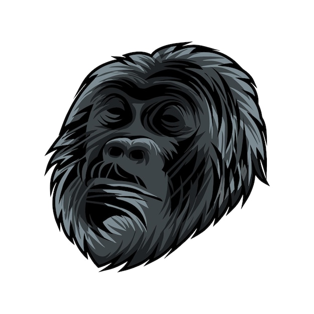 illustration of gorilla with white background