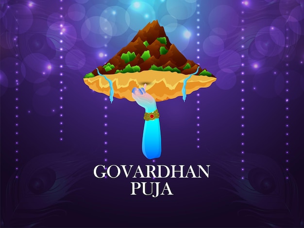 Illustration of goverdhan puja celebration design