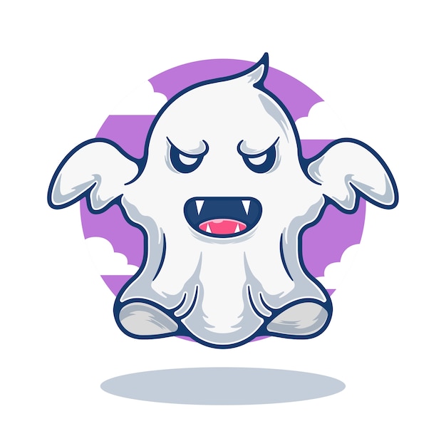 Illustration graphic of Mascot cute ghost