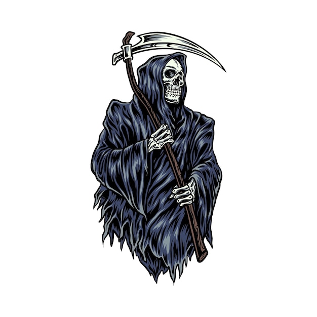 Illustration grim reaper vector