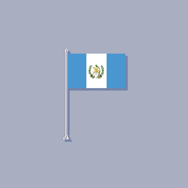 Illustration of Guatemala flag Template