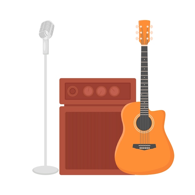 Illustration of guitar