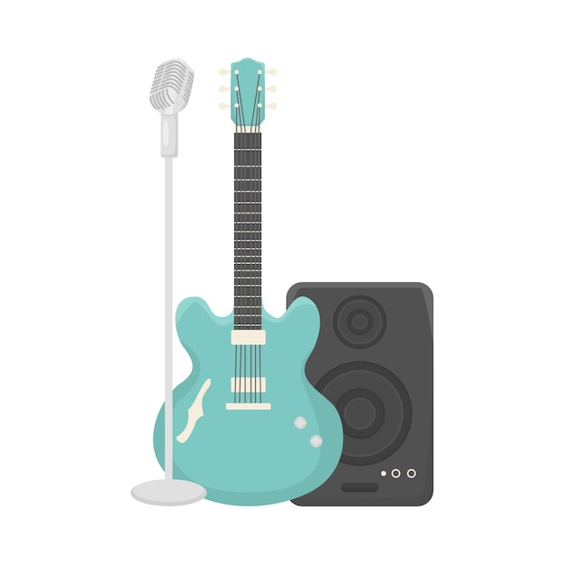 Illustration of guitar