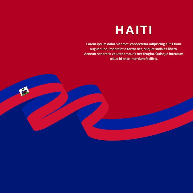 Vector illustration of haiti flag template