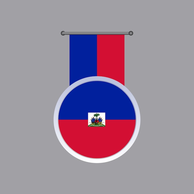 Illustration of Haiti flag Template