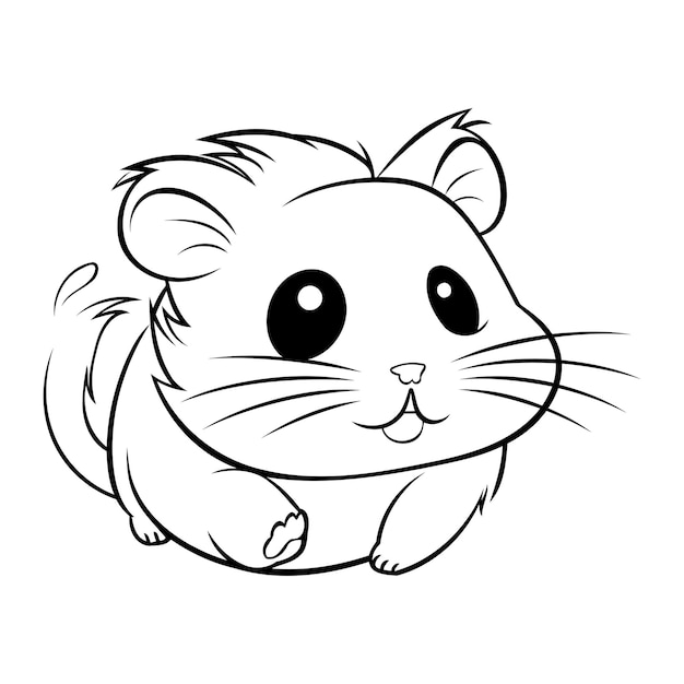 Illustration of a hamster on a white background vector illustration