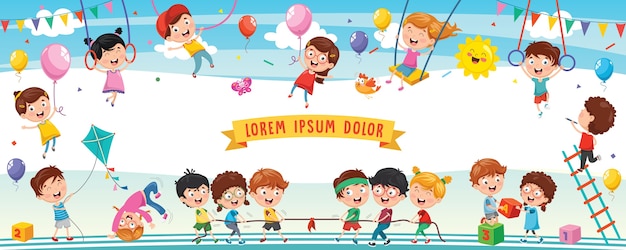 Illustration Of Happy Children