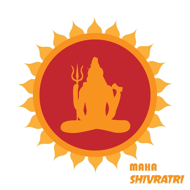 Illustration Of Happy Maha Shivratri Greeting Card Design.