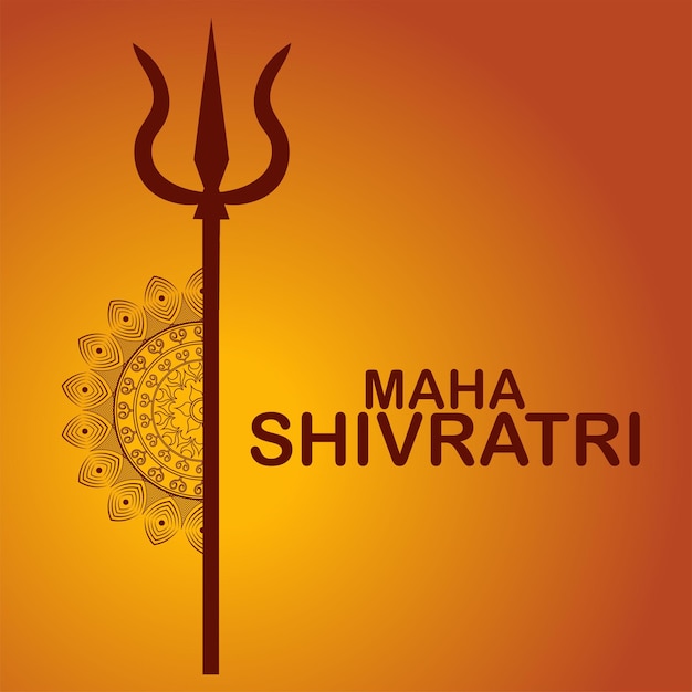 Illustration Of Happy Maha Shivratri Greeting Card Design.