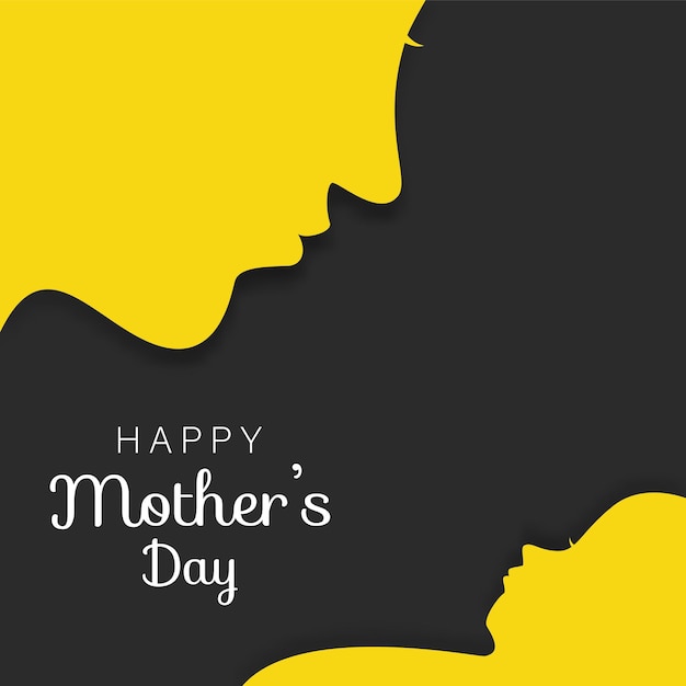 Illustration of Happy Mother's Day in flat style for greeting card and graphic resource