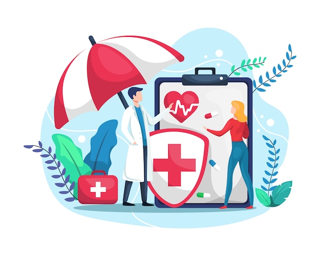  illustration Health insurance concept