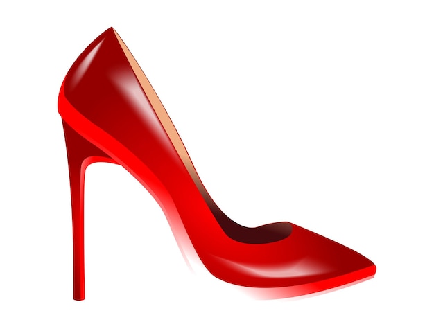 illustration of high heel shoe isolated