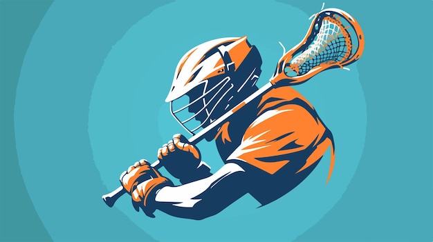 an illustration of a hockey player with an orange uniform on