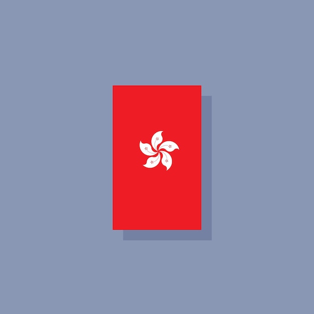 Illustration of Hong Kong flag Template