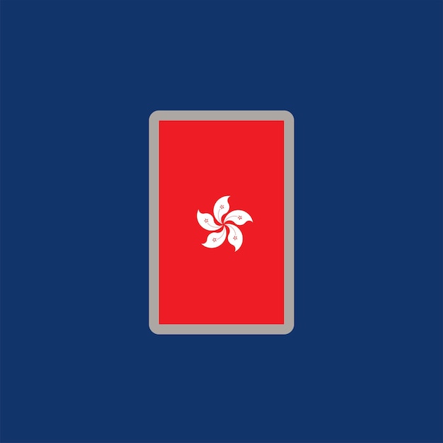 Illustration of Hong Kong flag Template