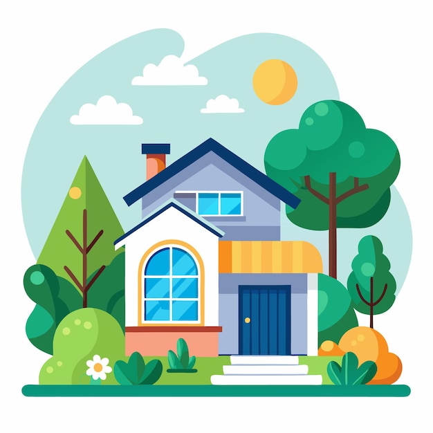 Vector illustration of a house