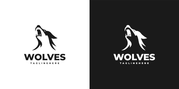 illustration of Howling Wolf logo design