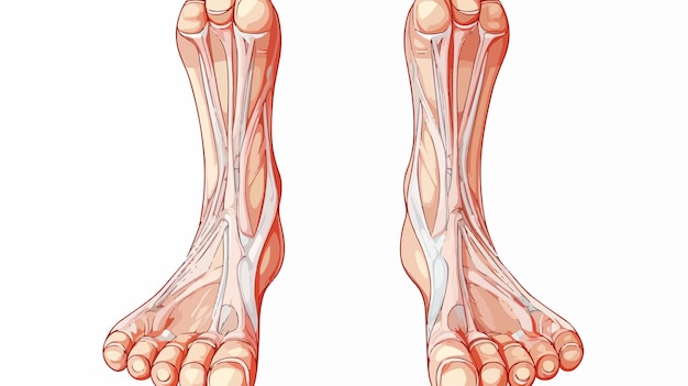 Vector illustration of human foot