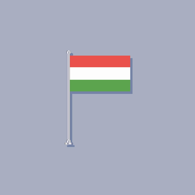 Illustration of Hungary flag Template