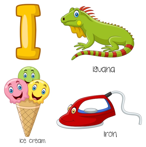 Illustration of I alphabet