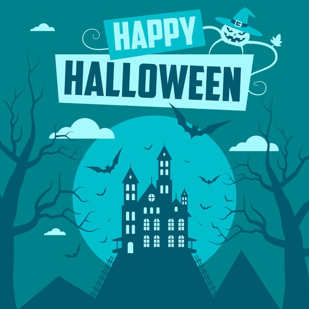 Illustration, illustration Happy Halloween, format EPS 10