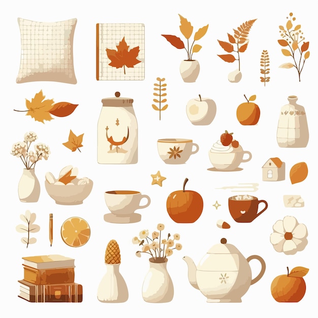 Vector illustration image with autumn theme