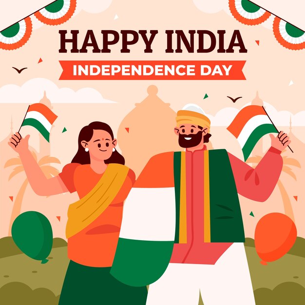 Vector illustration for india independence day celebration