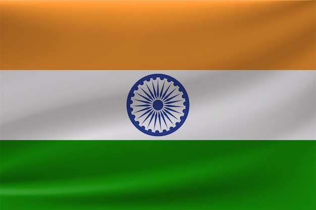 illustration of Indian flag background