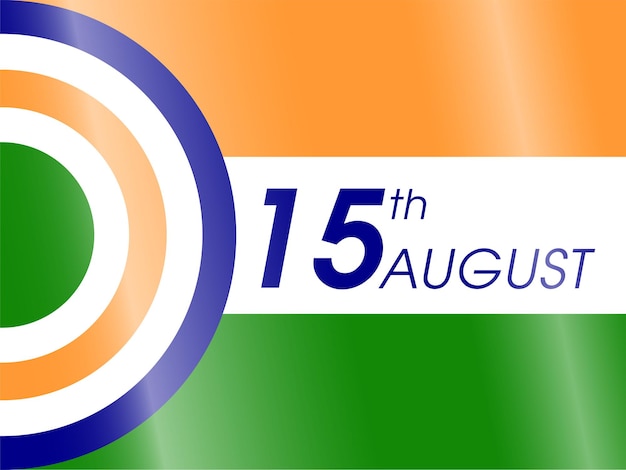 Vector illustration of indian independence day 15 august