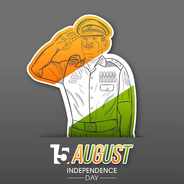 Illustration of Indian Independence day 15 August