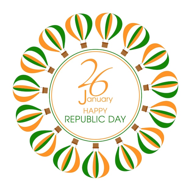 Vector illustration of indian republic day 26th january