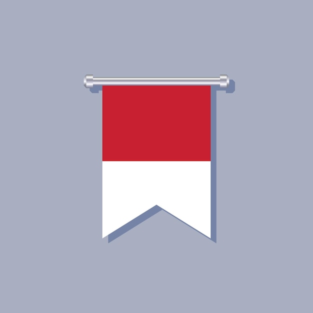 Illustration of Indonesia flag Template