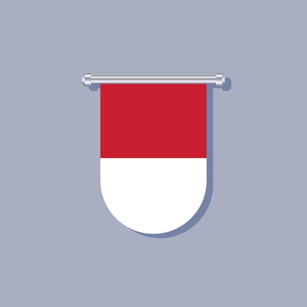 Illustration of Indonesia flag Template