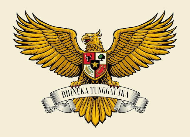 Vector illustration of indonesia symbol garuda