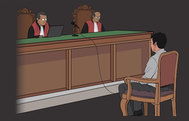 Vector illustration of indonesian court