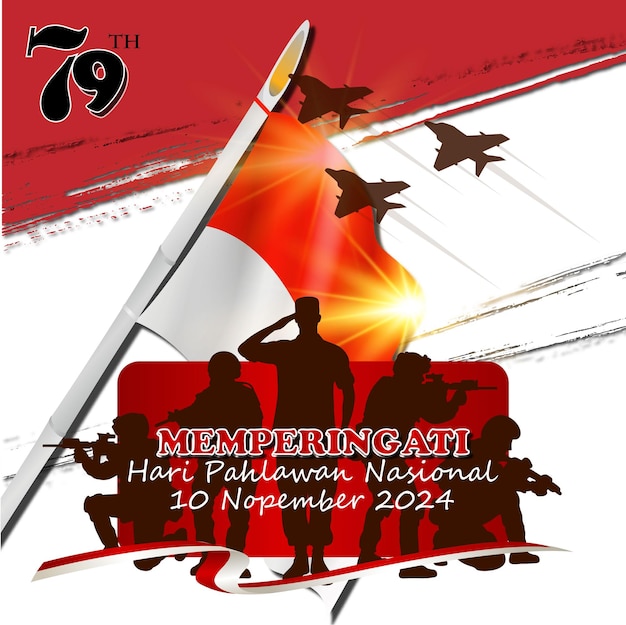 Vector illustration of indonesian national heroes day