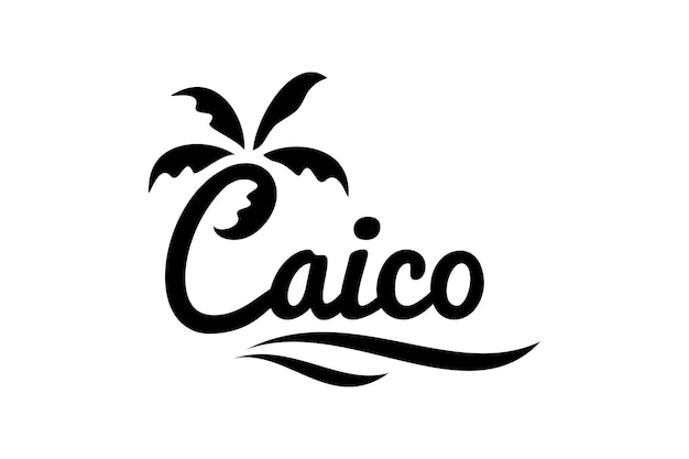 Illustration Initial C in a shape like a coconut tree logo design.