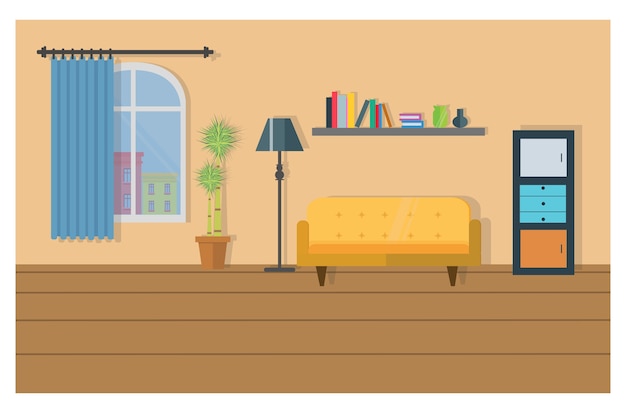 illustration interior flat