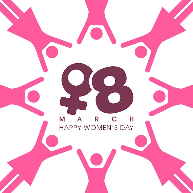 Vector illustration of international womens day eighth of march