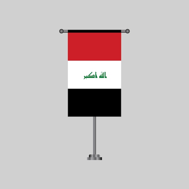 Illustration of Iraq flag Template