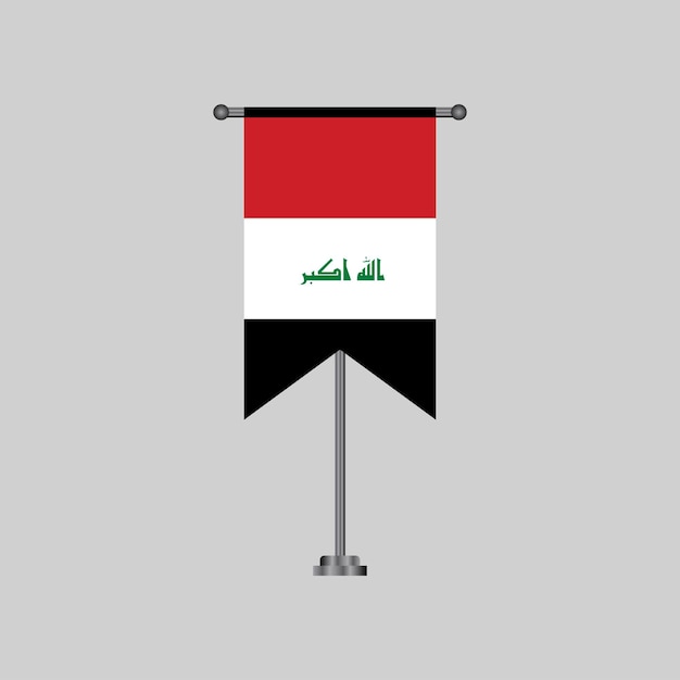 Illustration of Iraq flag Template