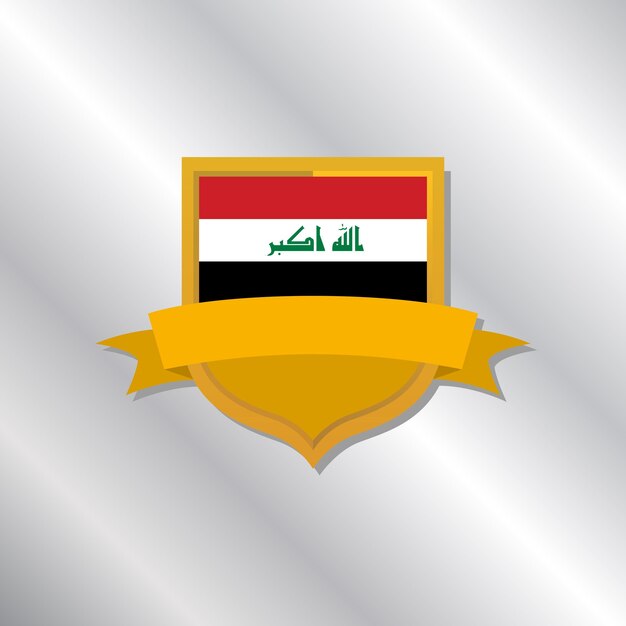 Vector illustration of iraq flag template