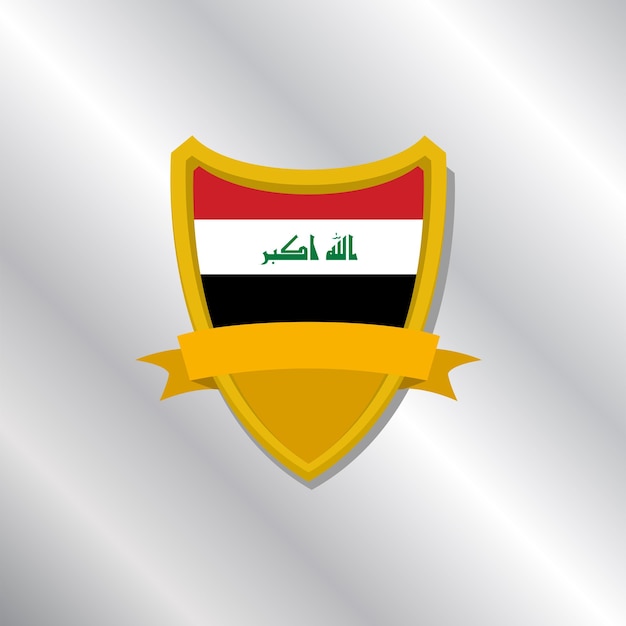 Illustration of Iraq flag Template