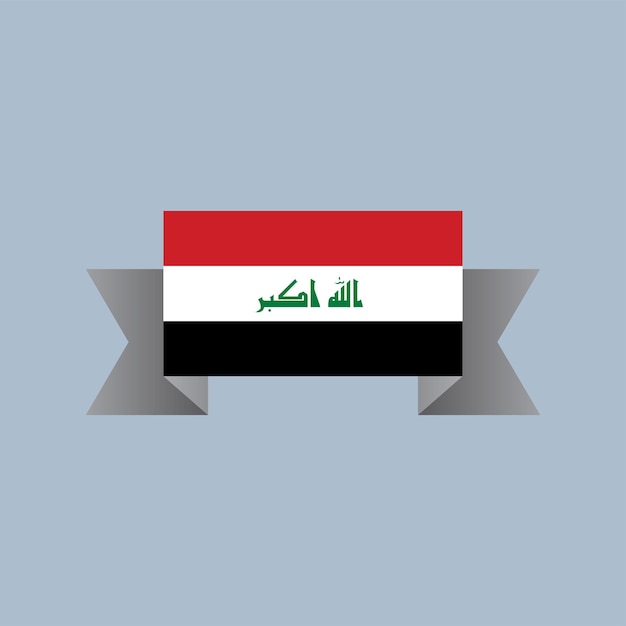 Vector illustration of iraq flag template