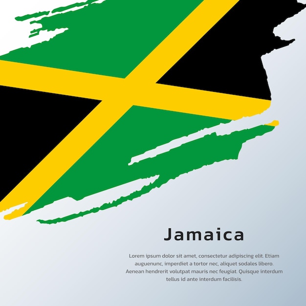 Illustration of Jamaica flag Template